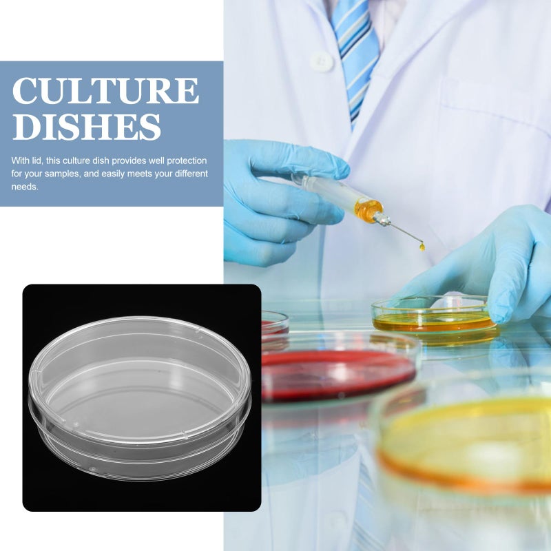 6cm Petri Dishes with Lids 10pcs Laboratory Agar Culture Plates for Cell Culture Microbiology Experiments - Image 4