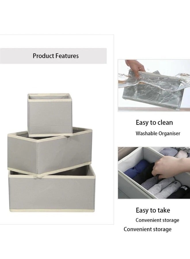 Drawer Organizer Bins for Clothes 12 Pieces Fabric Closet Storage Organizer Dresser Drawer Dividers for Baby Clothing Bra Socks Ties Scarf Underwear - Image 3