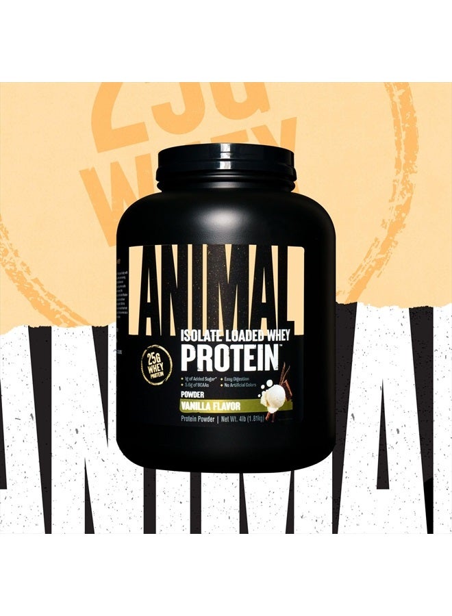 ANIMAL Whey Isolate Protein Powder - Loaded for Pre & Post Workout Muscle Builder and Recovery with Digestive Enzymes for Men & Women - 25g Protein, Great Taste, Low Sugar - Vanilla 4 lbs - Image 2