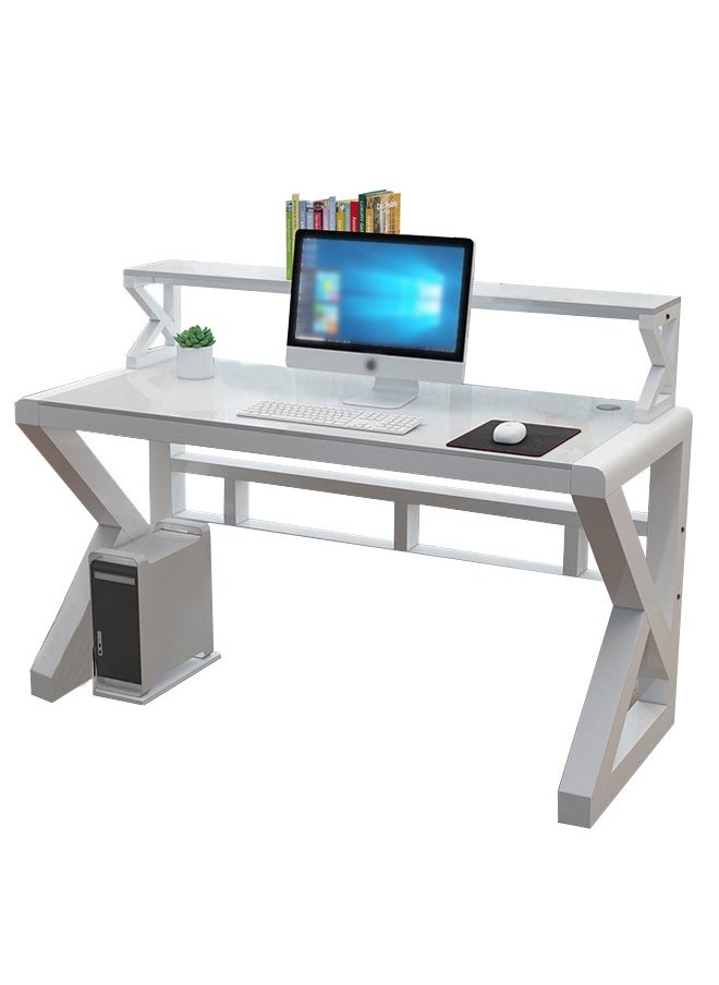 Tanwer Tempered Glass Desktop Computer Desk, Simple Home Desk, Bedroom Desk, Detachable Desk, 120 * 60 * 100 