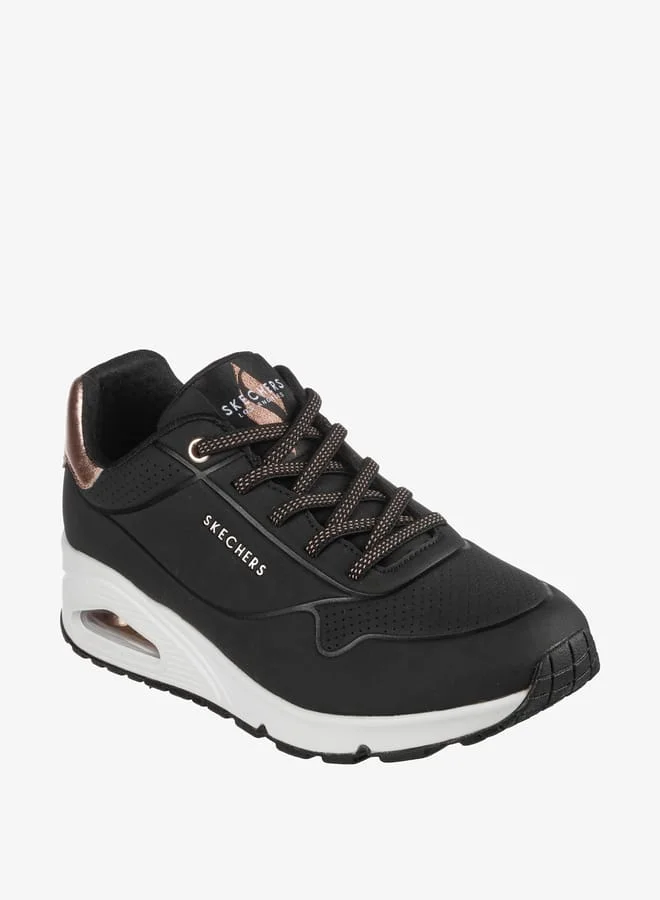 سكيتشرز Women's Lace-Up Sports Shoes - UNO