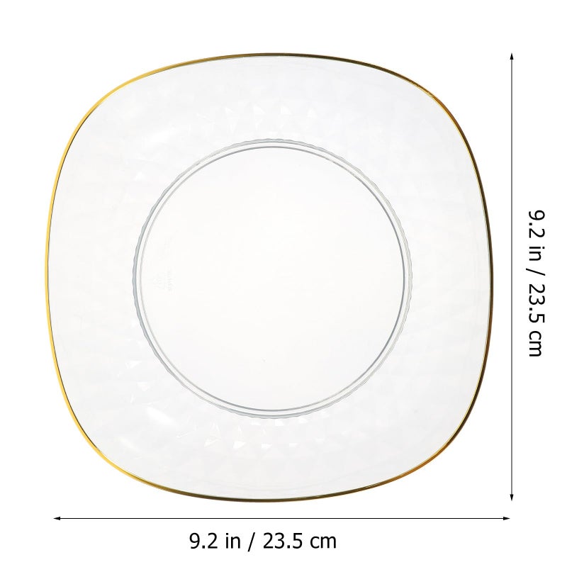 Gold Trimmed Elegant Plastic Fruit Salad Bowl for Kitchen Serving Party and Daily Use - Image 5