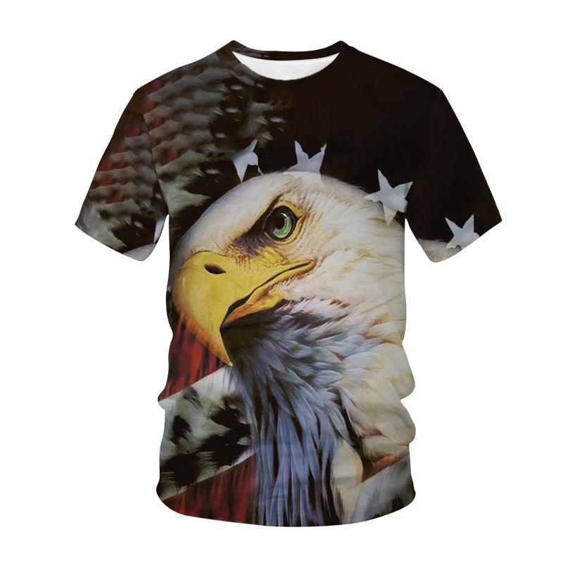 Summer Fashion Animal 3D Digital Printing Men'S Round Neck T-Shirt 2022 New Short Sleeve Top - Image 1