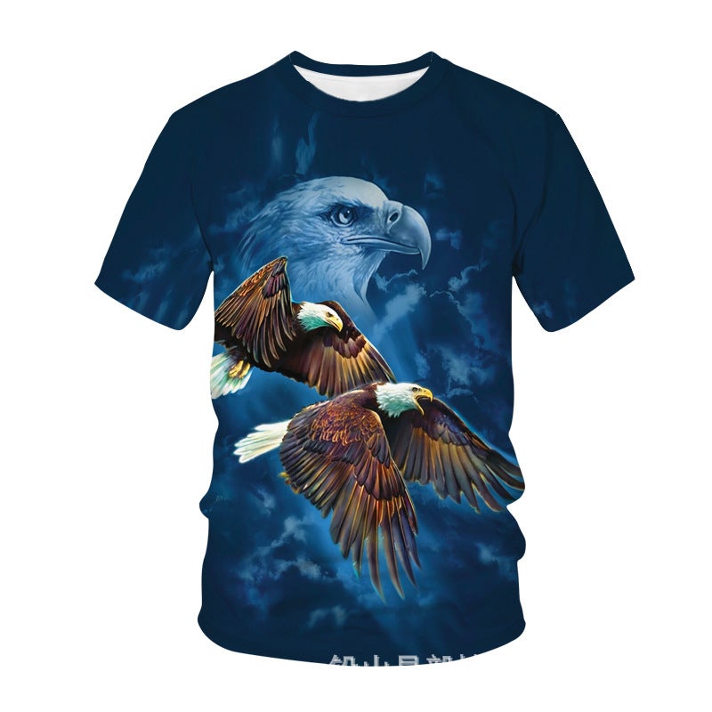 Summer Fashion Animal 3D Digital Printing Men'S Round Neck T-Shirt 2022 New Short Sleeve Top - Image 4