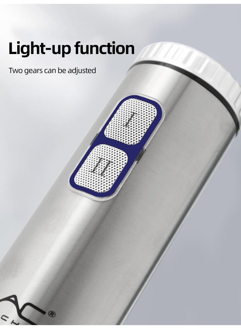 لاك لايش خلاط يدوي 1000 واط-2 سرعة-شفرة فولاذية غير قابلة للصدأ-تحكم في السرعة بدون خطوات-لتر-1202-فضي - Image 4