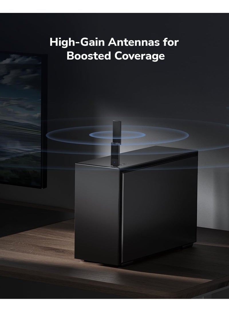 cudy WU5400 AXE5400 Tri-Band WiFi 6E USB 3.0 Adapter | 6GHz Ultra-Fast Wireless, High-Gain Antennas, 160MHz, 1024-QAM, WPA3 Security | Windows 10/11 Desktop PC WiFi Upgrade - Image 5