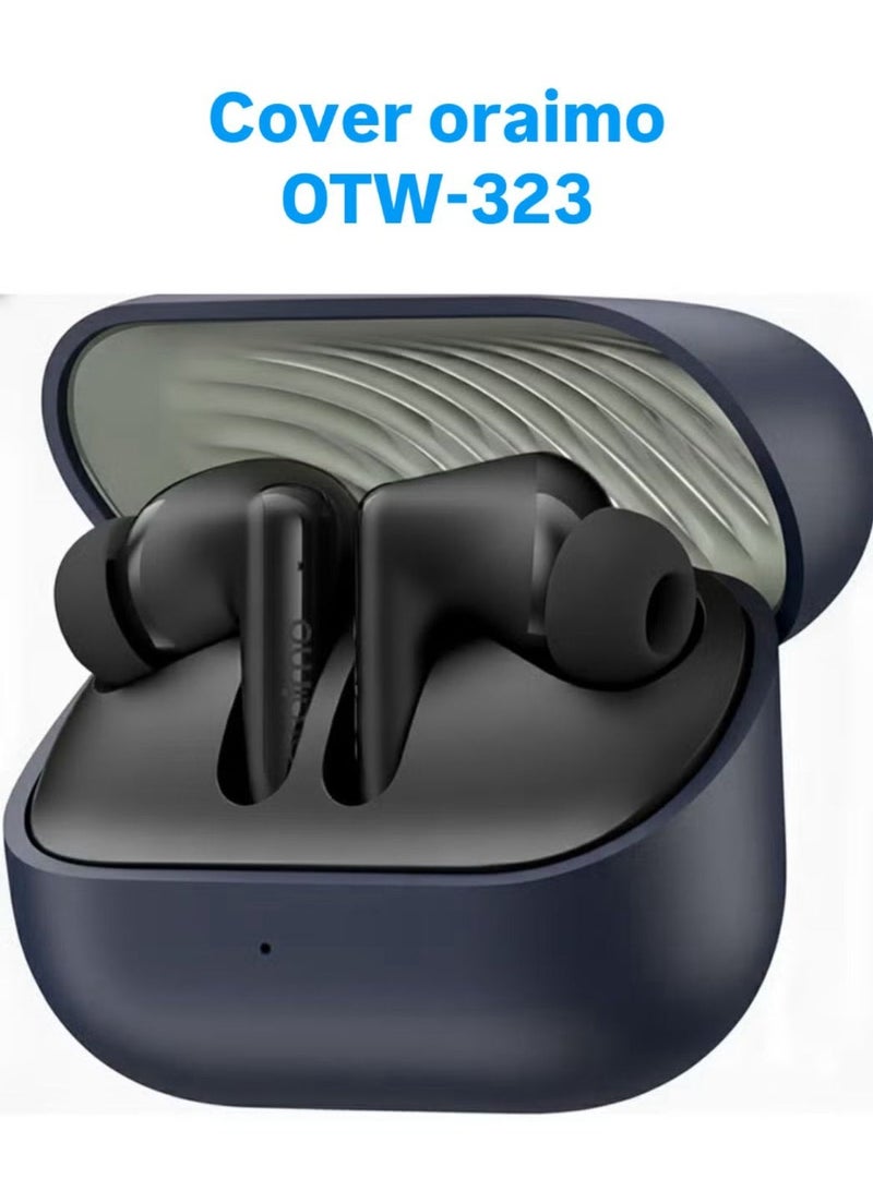 Silicone case for Oraimo Space Buds Neo OTW-323 headphones - dark blue - Image 1