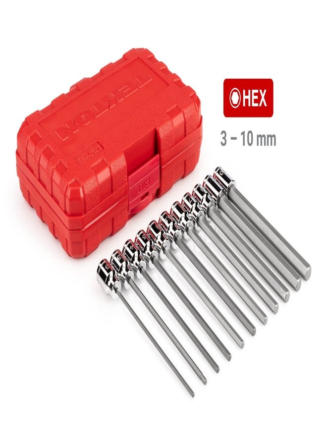 TEKTON 3/8 Inch Drive Long Hex Bit Socket Set, 11-Piece (3-10 mm) | SHB91314 - Image 2