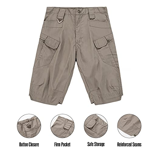 AUTIWITUA Men's Waterproof Tactical Shorts Outdoor Lightweight Quick Dry Breathable Hiking Fishing Cargo Shorts Black - Image 5