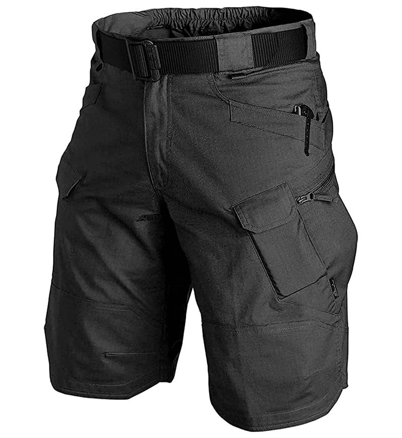 AUTIWITUA Men's Waterproof Tactical Shorts Outdoor Lightweight Quick Dry Breathable Hiking Fishing Cargo Shorts Black - Image 1