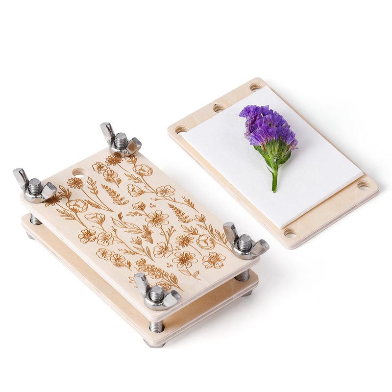Aboofx Mini Flower Press Kit for Small Flowers Drying, Beginners-Travel Outdoor, Presses Plant, Leaves, Herbs, Micro Flowers, 2.5 x 4 Inch Pocket Pressed Flower Kit for Classroom, Arts Craft Lovers - Image 1