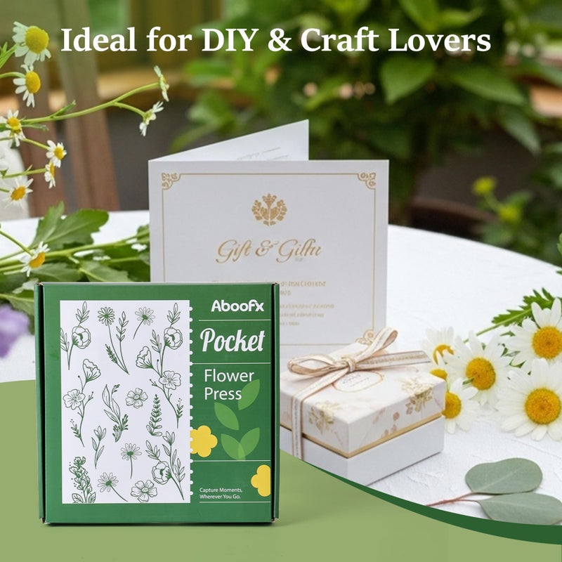 Aboofx Mini Flower Press Kit for Small Flowers Drying, Beginners-Travel Outdoor, Presses Plant, Leaves, Herbs, Micro Flowers, 2.5 x 4 Inch Pocket Pressed Flower Kit for Classroom, Arts Craft Lovers - Image 5