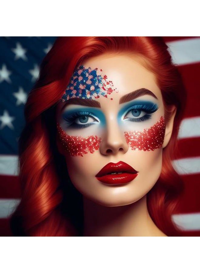 Mysense Red Body Glitter, Face Glitter Gel, Mermaid Sequins Chunky Glitter Liquid Eyeshadow Face Eye Hair Nail Decorations, Halloween Christmas Glitter Red Face Paint Festival Makeup for Women, 30g - Image 3