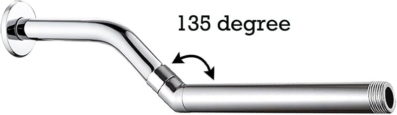 walkinginrain 135 degrees Shower Head Elbow Adapter, Shower Arm Elbow Adapter for Wall mounted Shower or Hand Shower, Chrome - Image 4