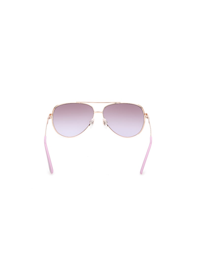 GUESS FULL RIM FEMALE PILOT GOLD METAL SUNGLASSES - Image 4