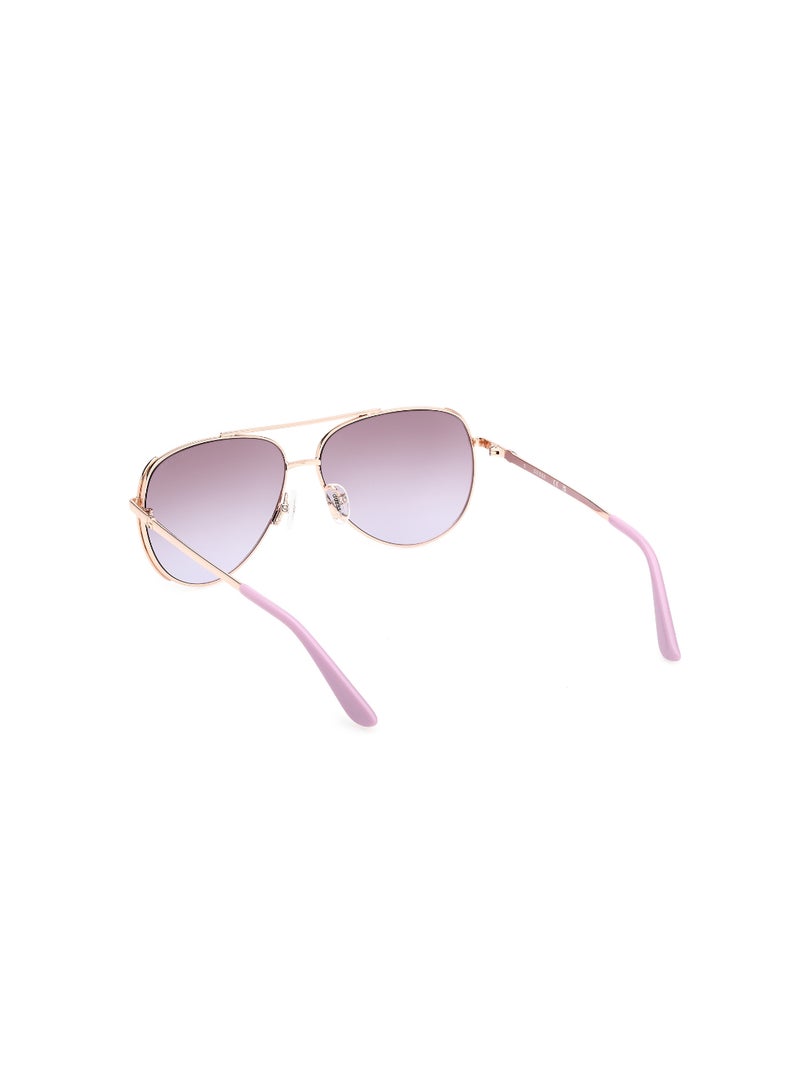 GUESS FULL RIM FEMALE PILOT GOLD METAL SUNGLASSES - Image 3