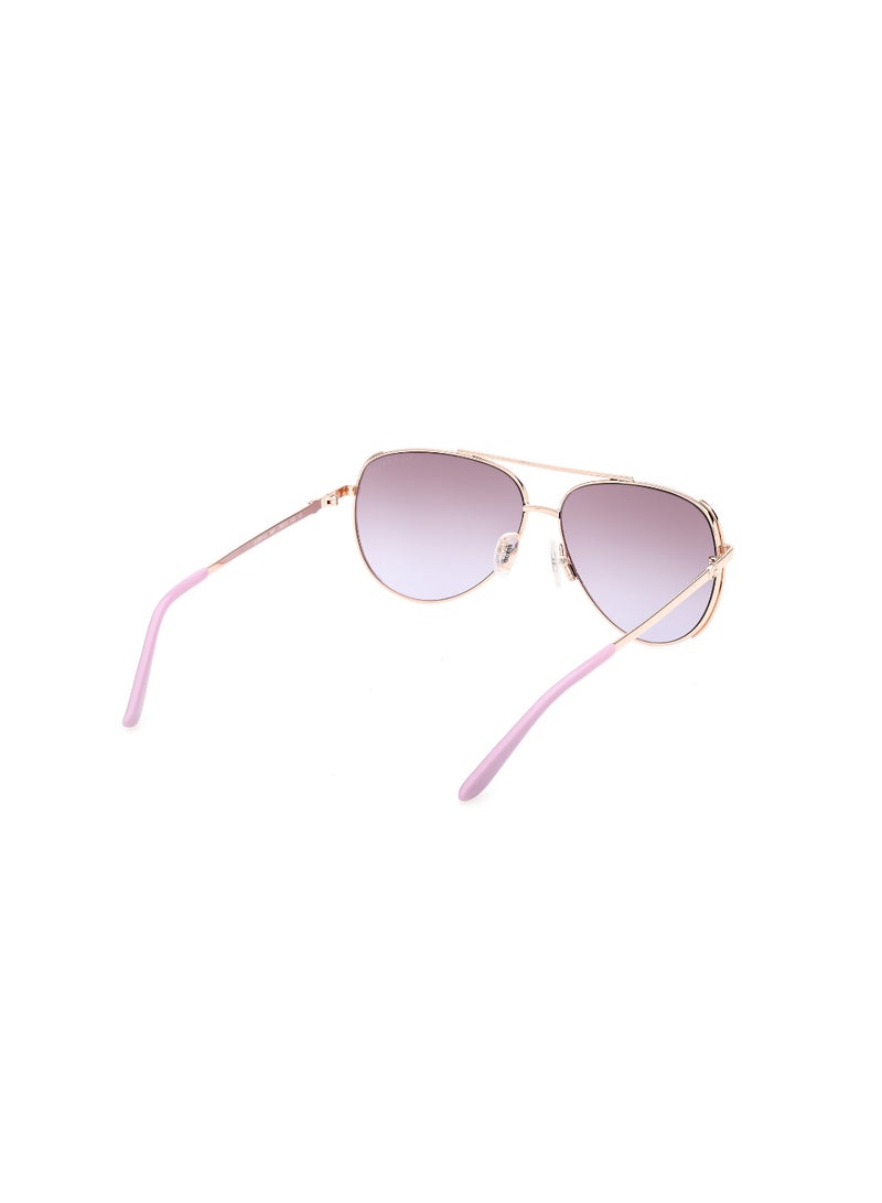 GUESS FULL RIM FEMALE PILOT GOLD METAL SUNGLASSES - Image 5