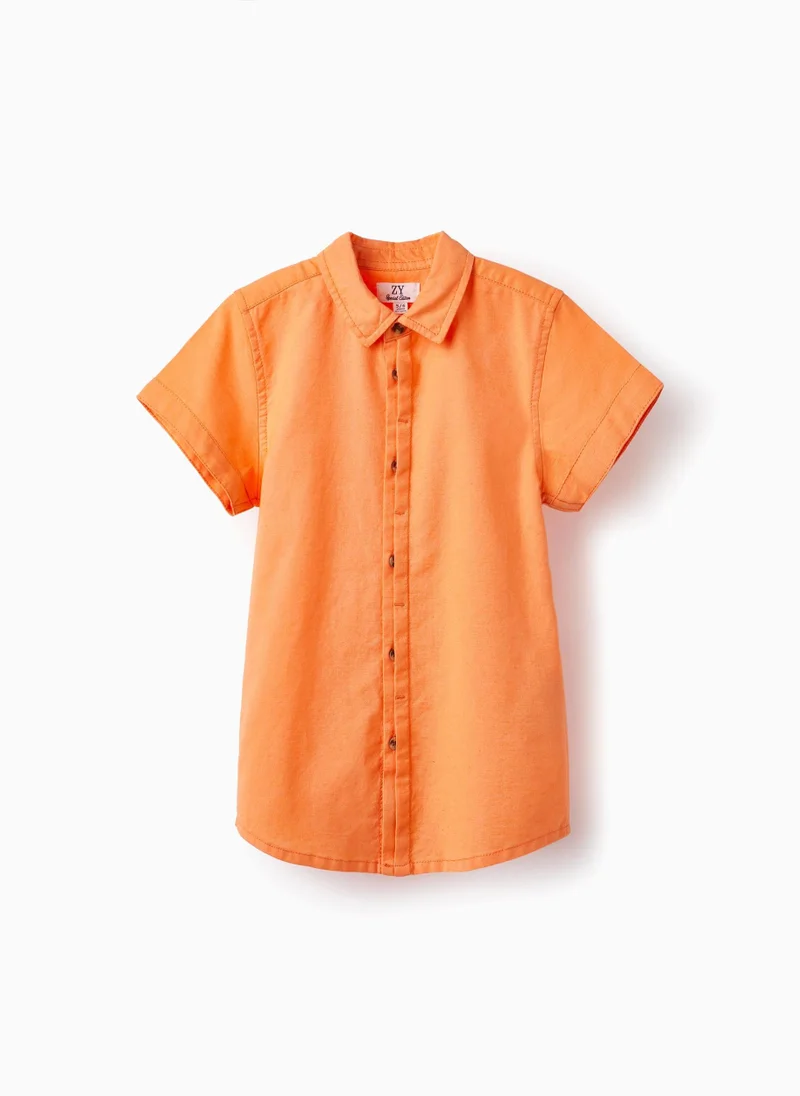 زيبي Cotton and Linen Shirt for Boys