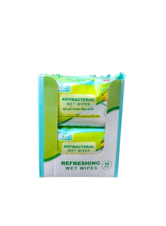 White مناديل مبللة صغيرة مضادة للبكتيريا 24 جيبًا - Image 3