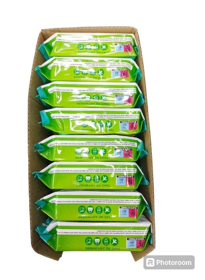 White ANTIBACTERIAL MINI WET WIPES 24 POCKET  - Image 3