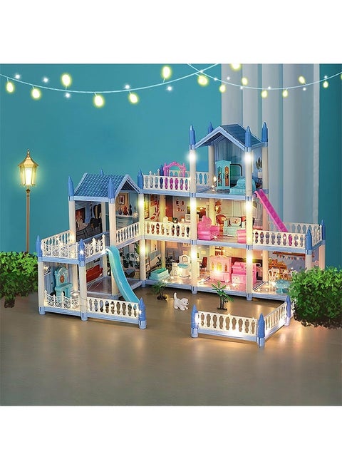 Doll House,Dream House for Girls-3 Story 9 Rooms Dollhouse,Toddler Playhouse DIY Building Kids Gift for for 3-10 Year Old Girls