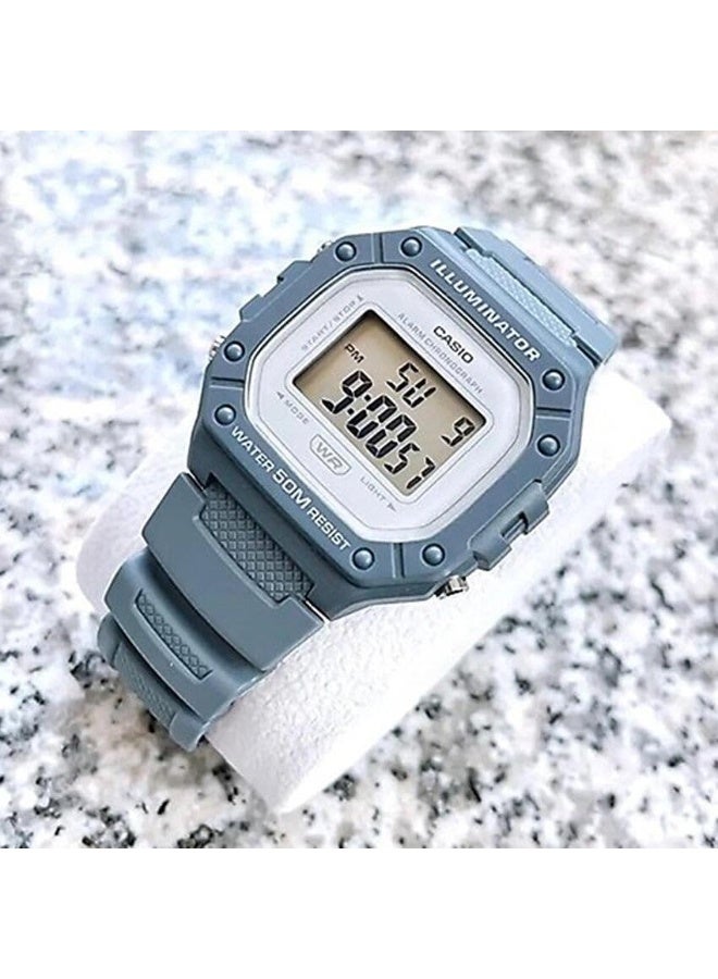 CASIO Men's Resin Digital Watch W-218HC-2AVDF - 43.2 mm - Image 4