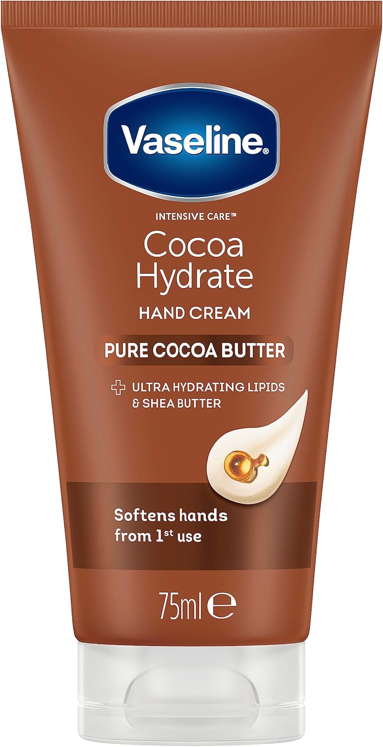 Vaseline Intensive Care Cocoa Hydrate moisturiser with ultrahydrating lipids and shea butter Hand Cream for dry hands 75 ml