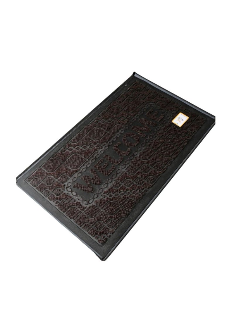 دعاسة مداخل من البلاستيك بني و اسود مقاس 75سم*45 سم