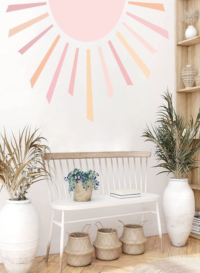 Supzone Boho Half Sun Wall Decals - Large Sunrise Stickers, Modern Arch DIY Vinyl Art for Bedroom, Living Room, Office Decor - Home Decoration - Image 5