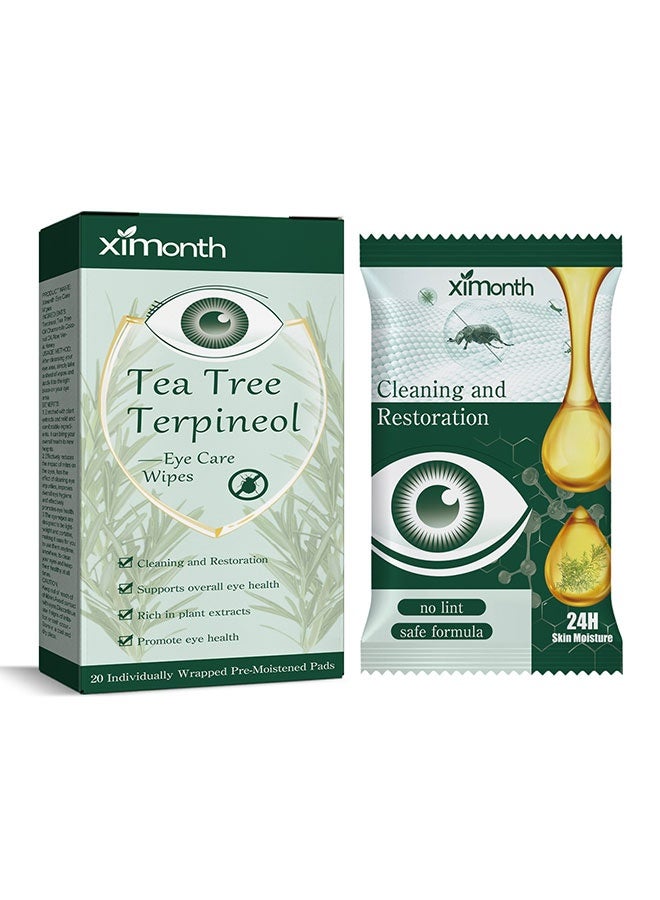 ximonth Eyelid Cleansing Wipes for Itchy and Dry Eyes , Individually Wrapped,Gentle Cleansing , Safe for Sensitive Eyes - Image 1