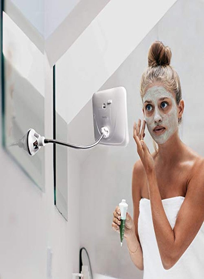 Fancii Flexible Magnifying Mirror 10X with LED Light and Gooseneck, Lighted Travel Makeup Mirror, Lock Suction, Natural Daylight LED, Cordless and Portable (Mira Plus) - Image 2