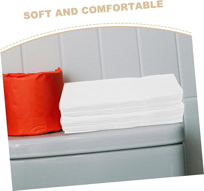 White Quick Dry Paper Towels 200 Pcs Highly Absorbent For Bathroom Wedding Reception - Image 4