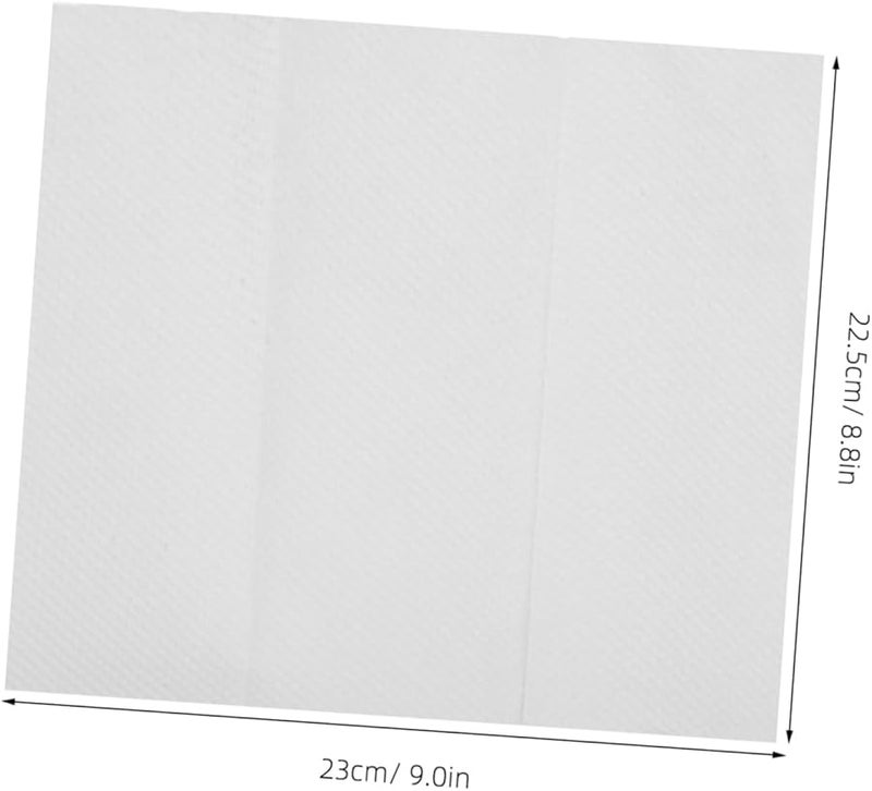 White Quick Dry Paper Towels 200 Pcs Highly Absorbent For Bathroom Wedding Reception - Image 3