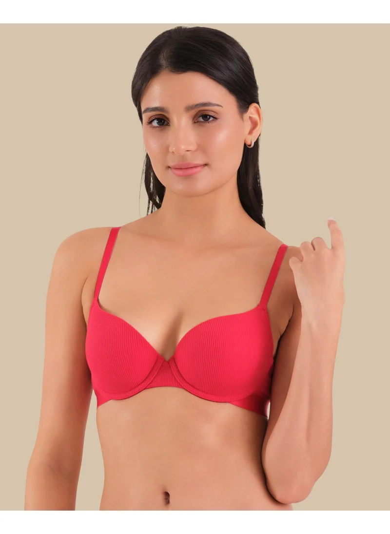 لا سينزا La Senza Red Waffle Demi Bra