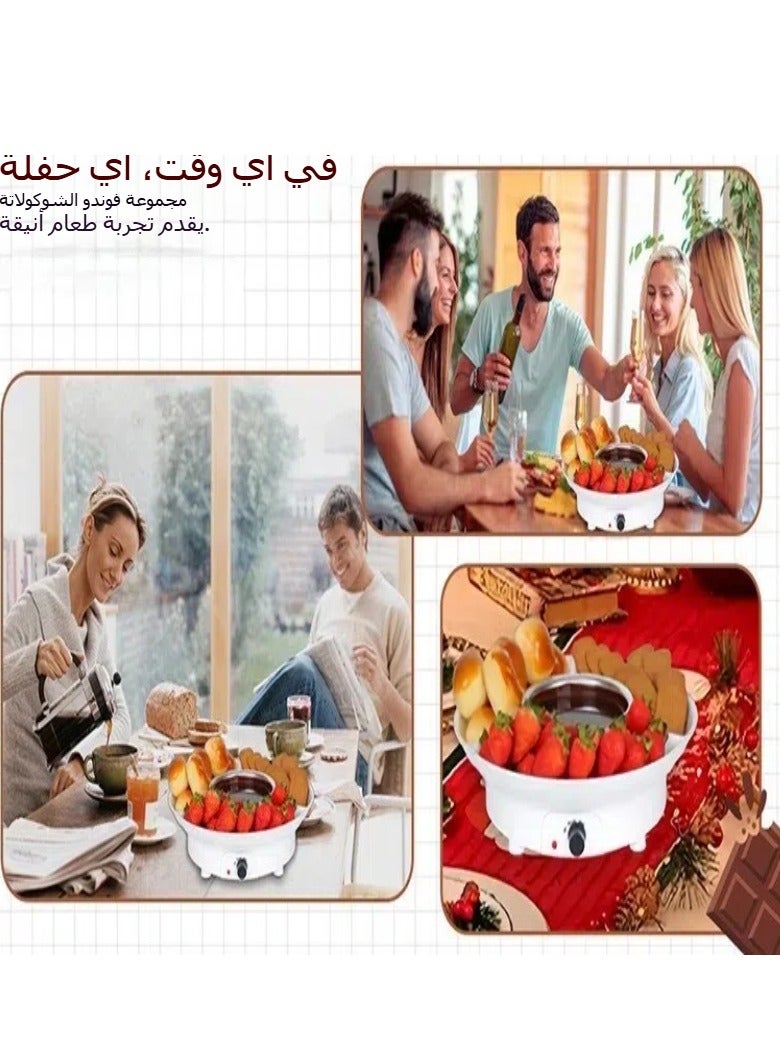 جنرال التدفئة الشوكولاته النار المرجل مجموعة المنزلية الصغيرة وعاء ساخن وعاء التدفئة الشوكولاته وعاء انصهار التدفئة التلقائي درجة حرارة ثابتة  - Image 2