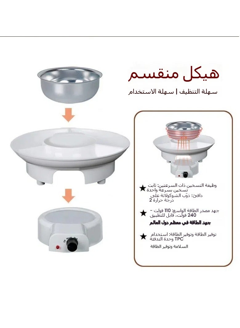 جنرال التدفئة الشوكولاته النار المرجل مجموعة المنزلية الصغيرة وعاء ساخن وعاء التدفئة الشوكولاته وعاء انصهار التدفئة التلقائي درجة حرارة ثابتة  - Image 3
