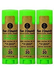 raw elements Raw Elements Organic Outdoor Sunscreen Lip Balm Rescue - SPF 30, UVA-UVB Protection, Reef-Safe, Non-Nano Zinc, Water Resistant, 0.15 oz (Pack of 1) 