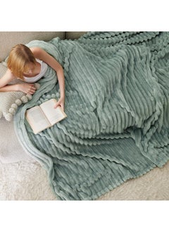 Bedsure Bedsure King Size Blanket for Bed - Super Soft Cozy Blankets for Women, Cute Large Fleece Blanket for Girls, Sage Green, 108x90 Inches  - Image 3