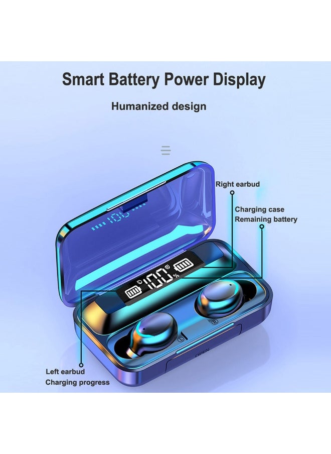 Generic - F9 6 TWS Bluetooth Wireless Led Power Display Earbuds With Touch Control White - Image 1