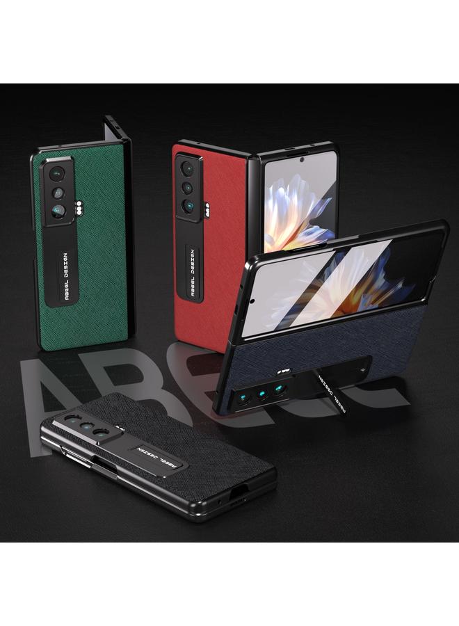 جرين تايجر جراب لهاتف Honor Magic Vs جراب هاتف مدمج من الجلد الأصلي مع حامل - Image 5