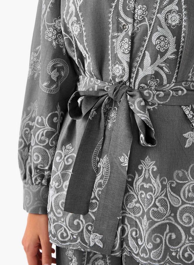 Splash FAV Belted Top with Floral Print - Image 5