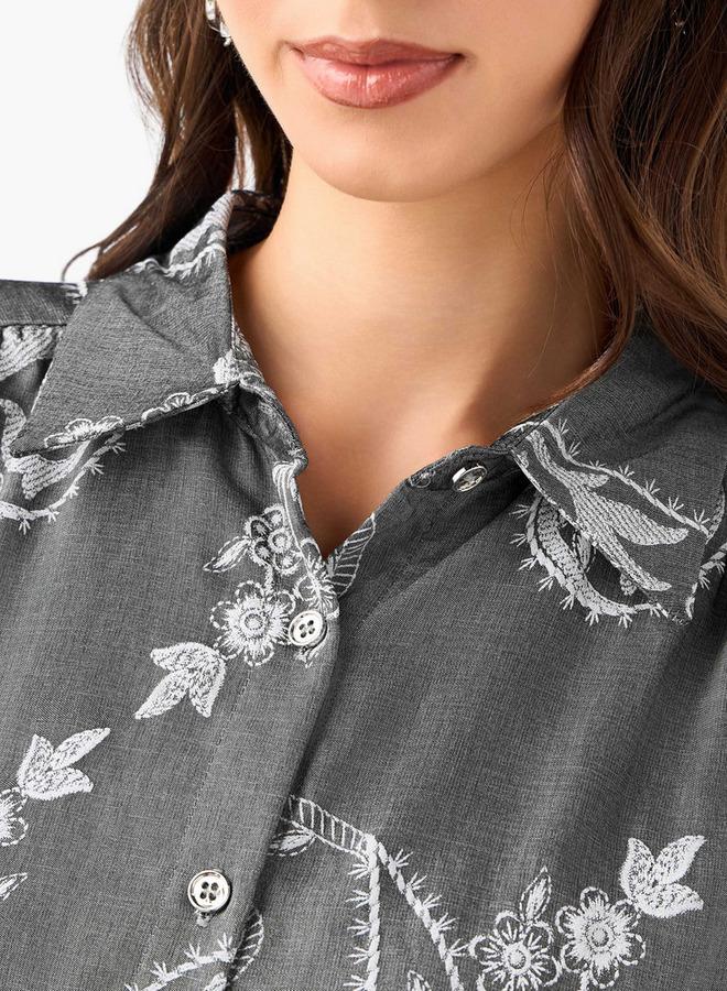 Splash FAV Belted Top with Floral Print - Image 4