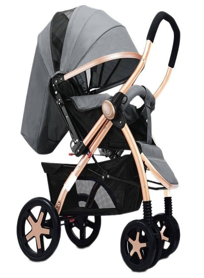Big Baby Stroller for Kids (Red/Blue/Pink/Gray) - 859H - Image 4