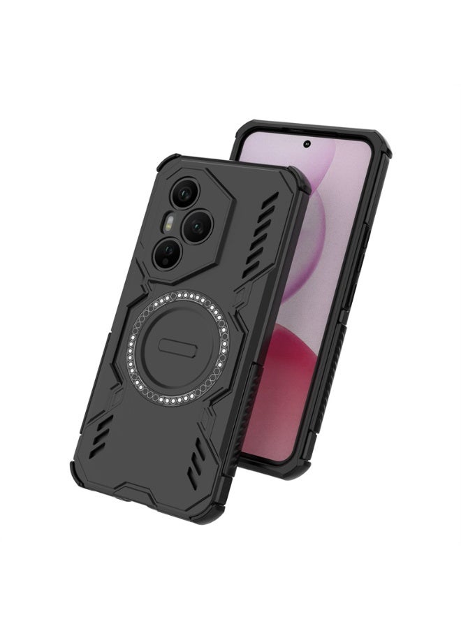 general Magnetic Design for Honor 400 Lite Case, [Wrap-around lens Protection] 2-in-1 Hard PC + Shockproof Silicone Edge, Slim Heat Dissipation Case for Honor 400 Lite with Breathable Feature - Image 4