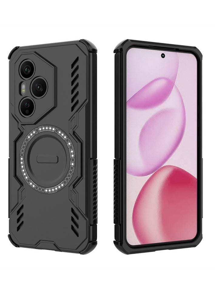 general Magnetic Design for Honor 400 Lite Case, [Wrap-around lens Protection] 2-in-1 Hard PC + Shockproof Silicone Edge, Slim Heat Dissipation Case for Honor 400 Lite with Breathable Feature - Image 1