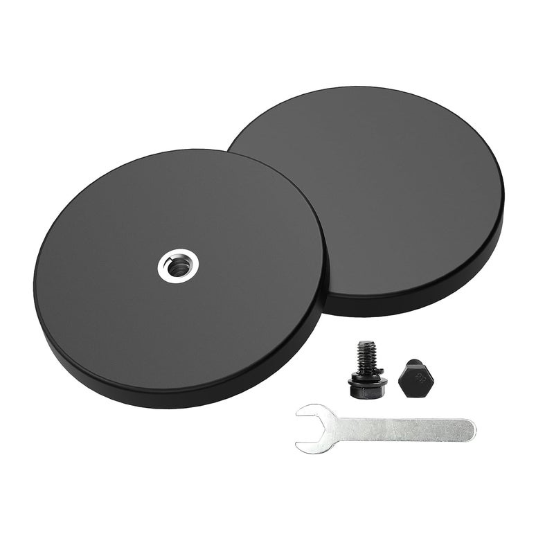 Magnetpro Market mainstream color picks 2 Pieces Strong Rubber Coated Mounting Magnets Anti-Scratch, 65 LBS of Adhesive Power, Magnetic Assembly Base for Light Strips and Additional Mirrors The Outdoor Area Daily repeated use trusted quality - Image 1