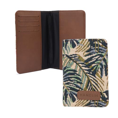 HAMELIN Cotton Unisex Passport Holder Travel Organizer|Passport Case Cover|Document Holder With 1 Passport Slot, 4 Credit Card Slots|Travel Wallet For Men And Women|Travel Essentials - Image 1