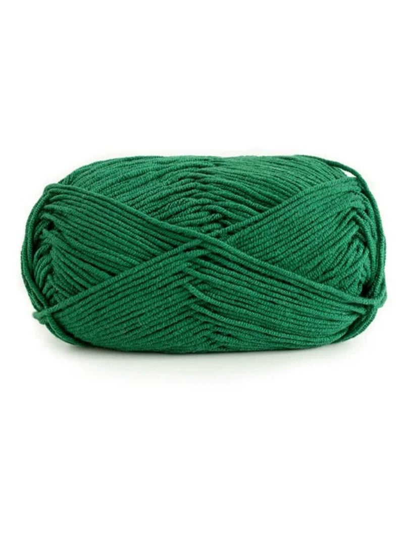 Generic Crochet and knitting yarn, 4-ply combed Cotton & Acrylic Fiber 50g,(41# Pine green)
