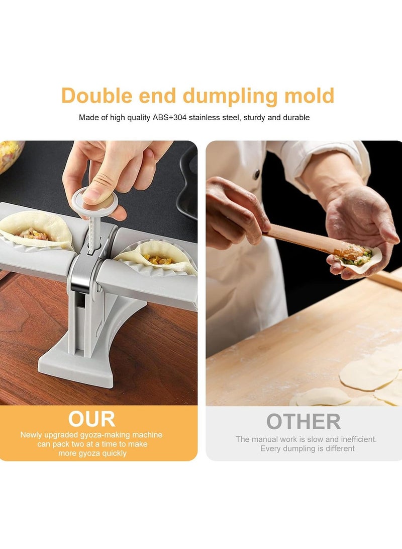 Dumpling Maker,Household Double Head Automatic Maker Mould,Ravioli Press Mold,Make Dumplings Empanadas Quickly,Stainless Steel for Home,Restaurant  - Image 5