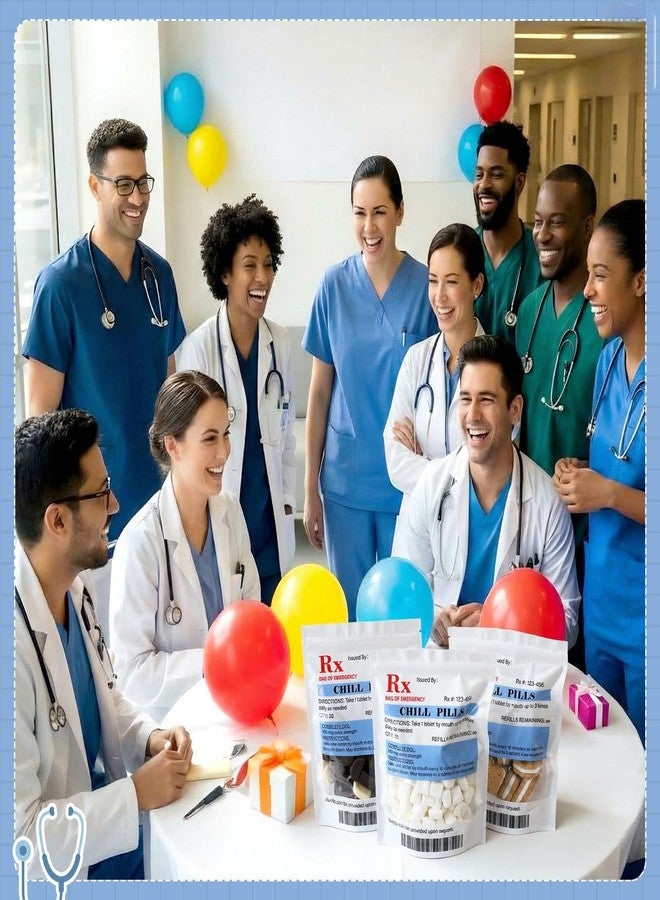Epakh 50 Pcs CNA Funny Nurse Appreciation Gift Bags Bulk Chill Pills Rx Stand up Goodies Cookie Candy Pouch Funny Treat Bags for Nurse Doctor Medical Pharmacy Technician Party Favors Supplies Decor - Image 4